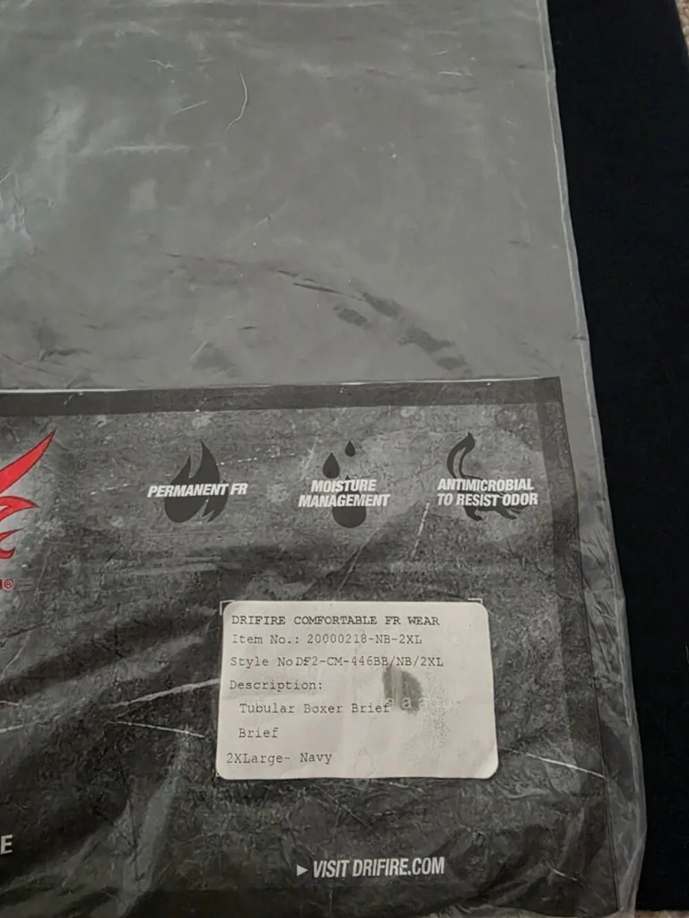 DriFire Boxer Briefs Flame Resistant Navy Blue Size 2XL USA Men’s
